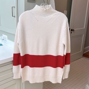 Tuckernuck Broadway Stripe Red & Cream Sweater